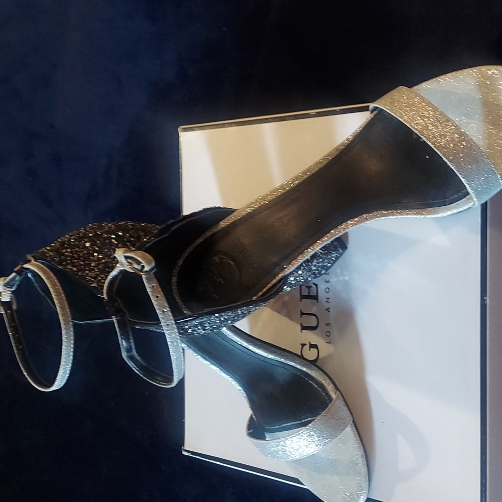 A glittery sandal